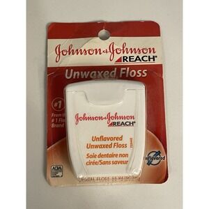 Johnson & Johnson‎ Reach Unwaxed Floss Unflavored 1 Pack 55 Yards Old Stock New